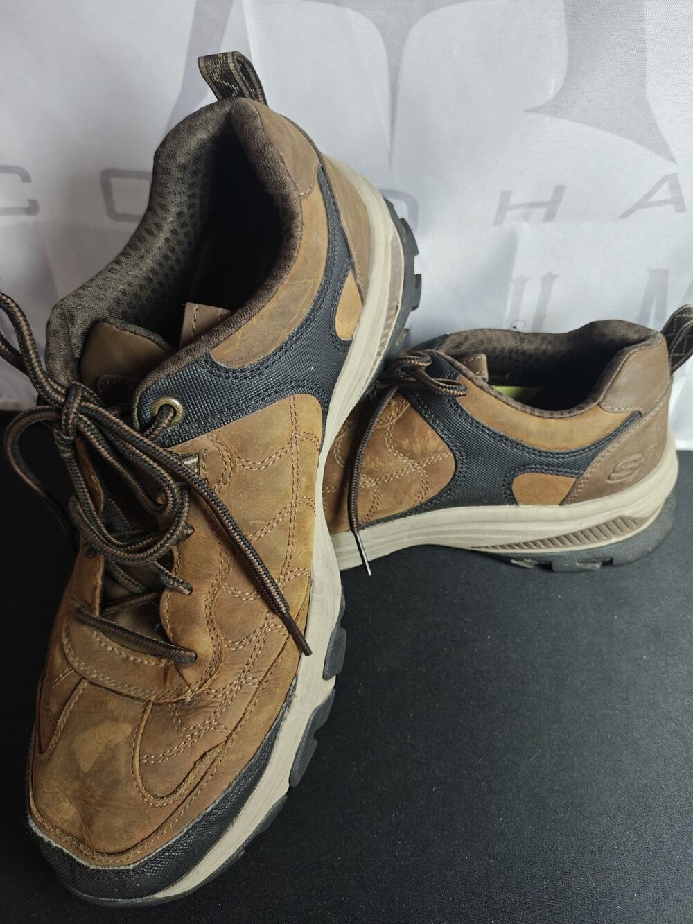Skechers Men's 11 Ralcon Venego Hiking Rugged Shoes Brown